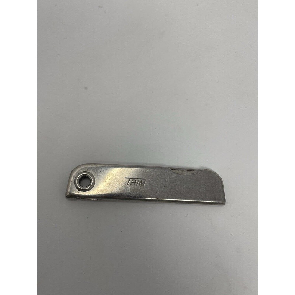 Vintage Trim Single Blade Knife Bottle Opener MultiTool Bassett USA Silver Tone
